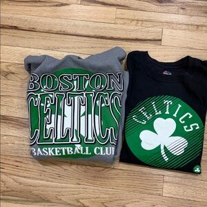 Celtics Bundle-Sweatshirt&T-Shirt Set-size Men Small. Classic logos!